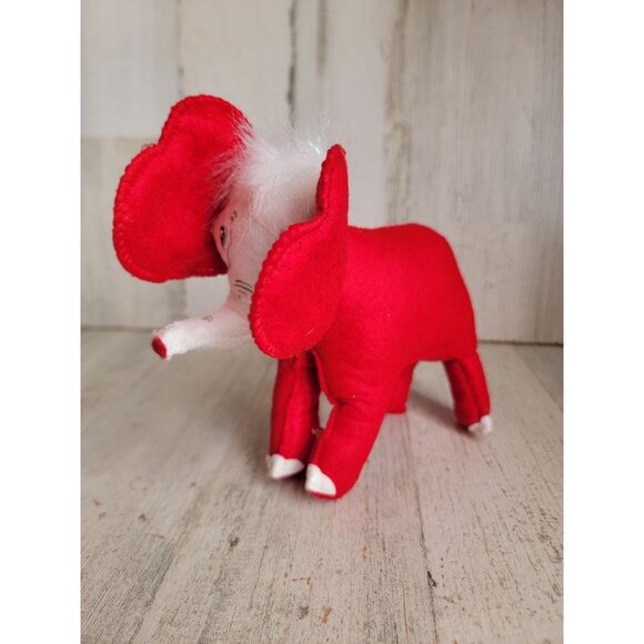 Annalee‎ red elephant heart valentine love plush vintage decor - Picture 2 of 6